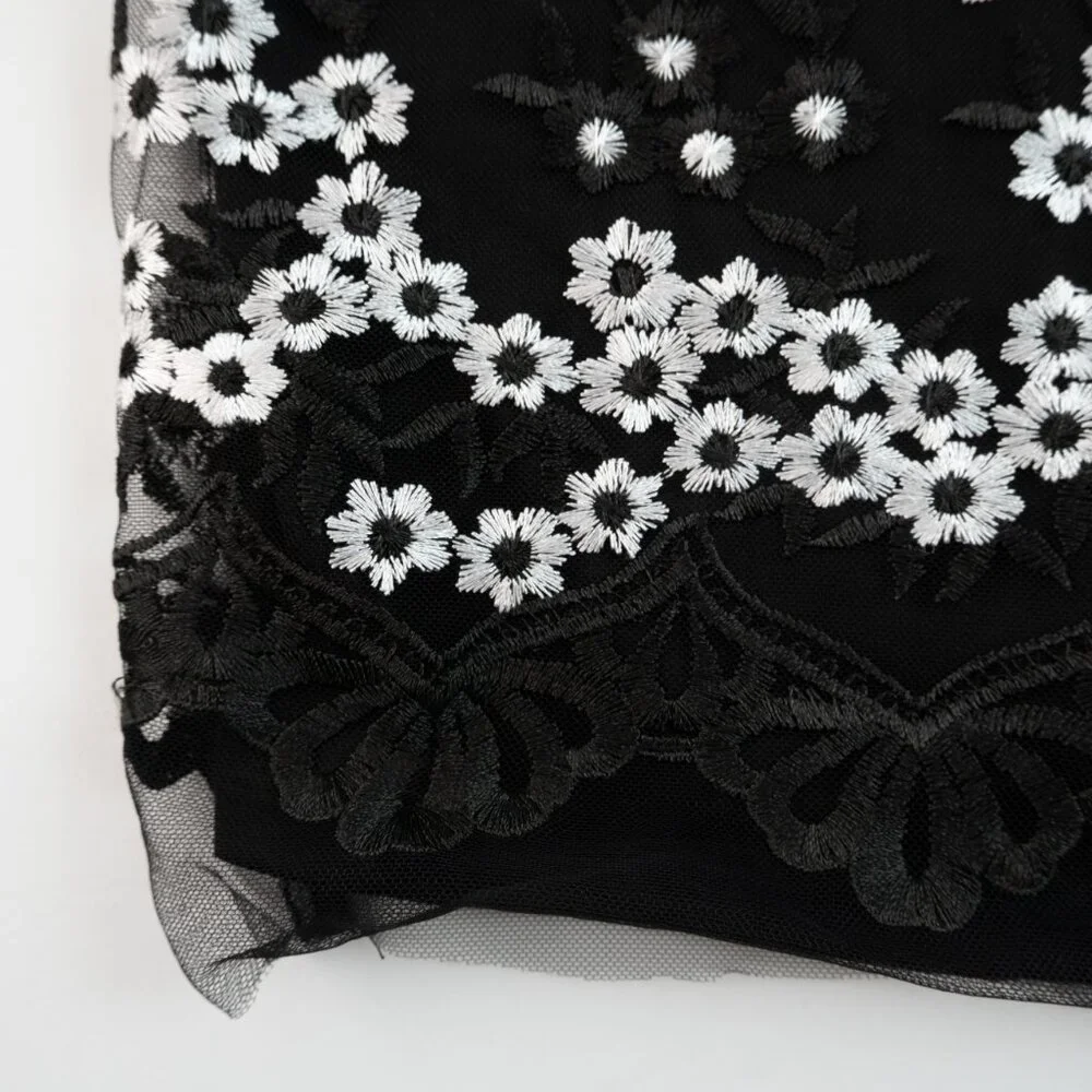 Betsey Johnson Black Dress with White Floral Pattern - Picture 5 of 10